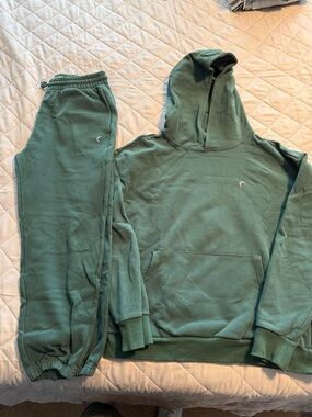 Green Hoodie and Jogger Set